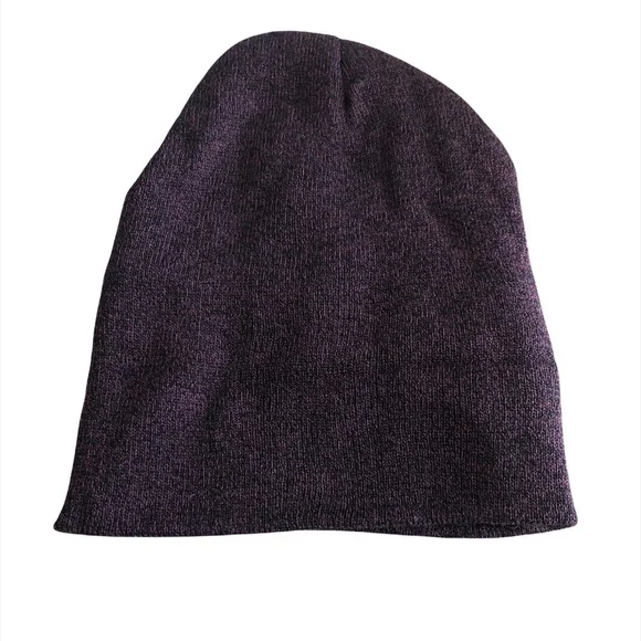 MAOCWEE Beanie Hat Unisex O/S Purple Winter Hat Rib-Knit Stretchy - Picture 4 of 9